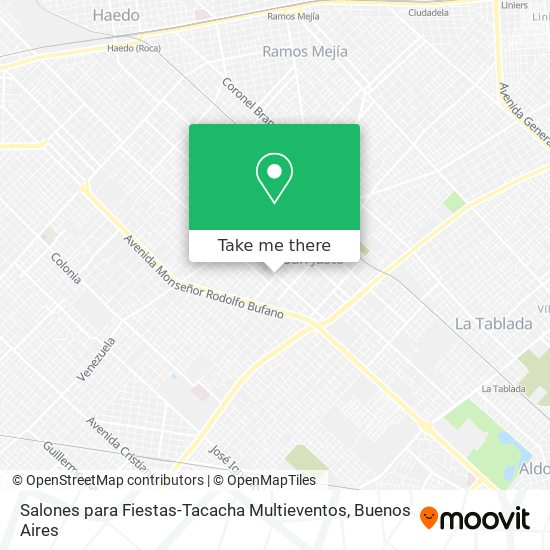 Mapa de Salones para Fiestas-Tacacha Multieventos