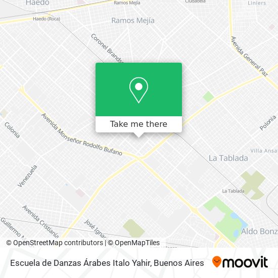 Mapa de Escuela de Danzas Árabes Italo Yahir