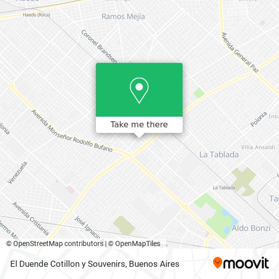 El Duende Cotillon y Souvenirs map