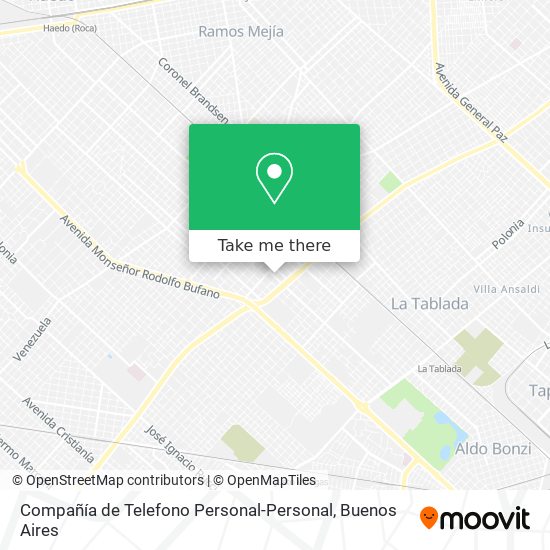 Compañía de Telefono Personal-Personal map