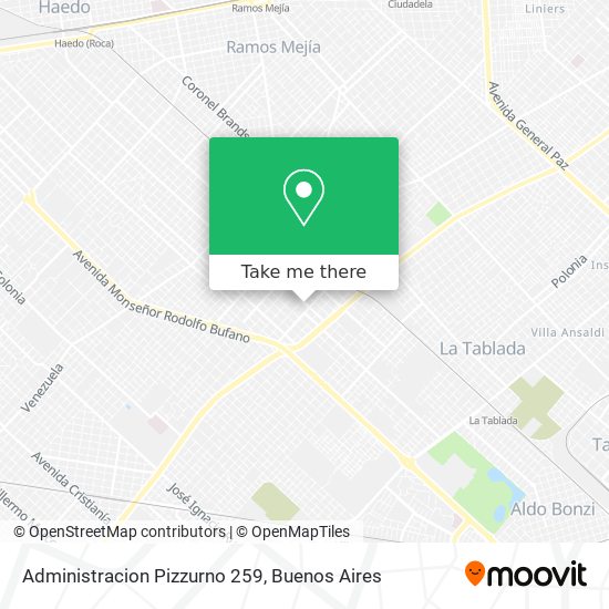 Mapa de Administracion Pizzurno 259