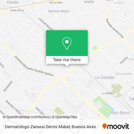 Dermatologo-Zanassi Dernis Mabel map