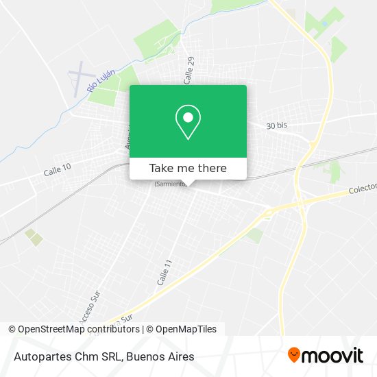 Mapa de Autopartes Chm SRL