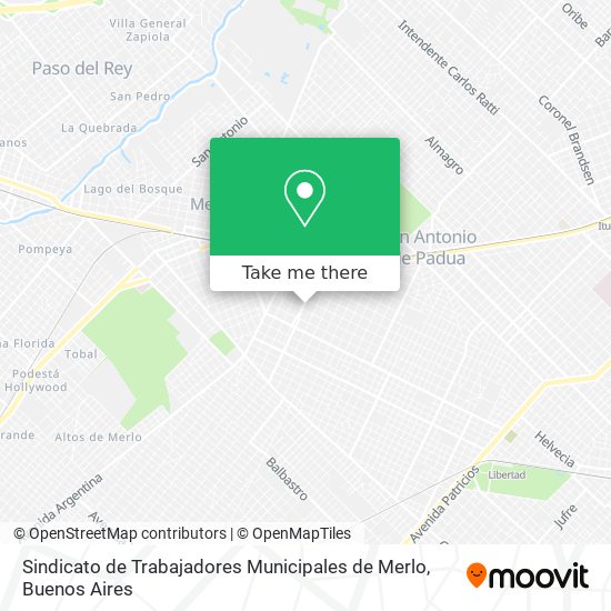 Mapa de Sindicato de Trabajadores Municipales de Merlo