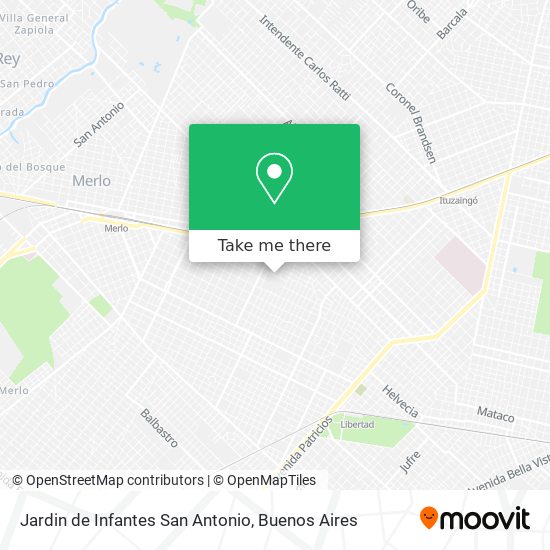 Mapa de Jardin de Infantes San Antonio