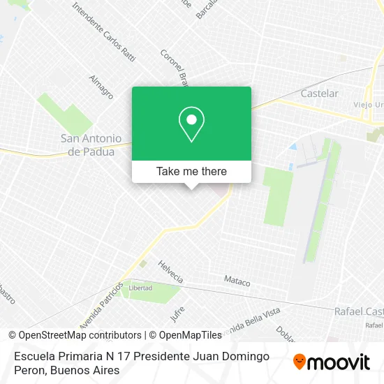Escuela Primaria N 17 Presidente Juan Domingo Peron map
