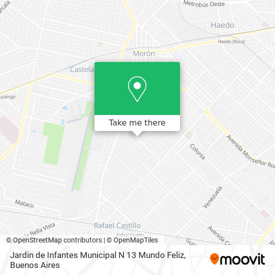 Jardin de Infantes Municipal N 13 Mundo Feliz map