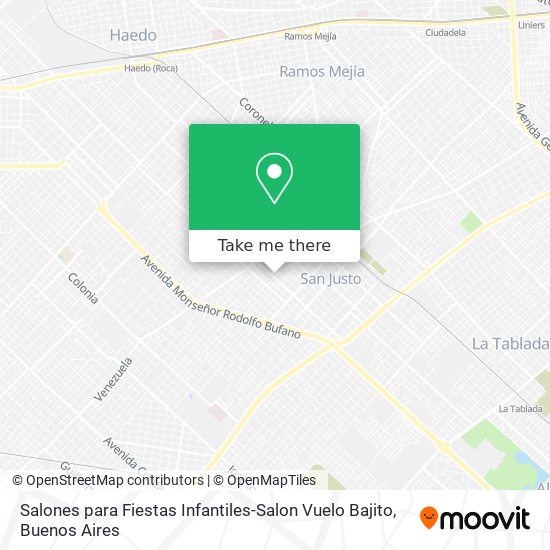 Salones para Fiestas Infantiles-Salon Vuelo Bajito map