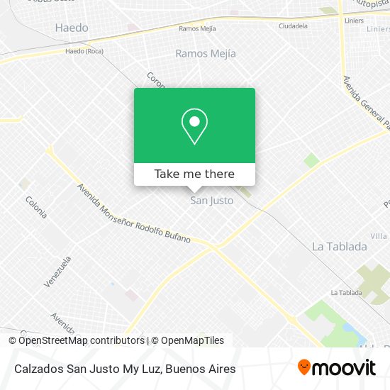 Mapa de Calzados San Justo My Luz