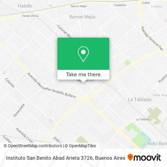 Mapa de Instituto San Benito Abad Arieta 3726