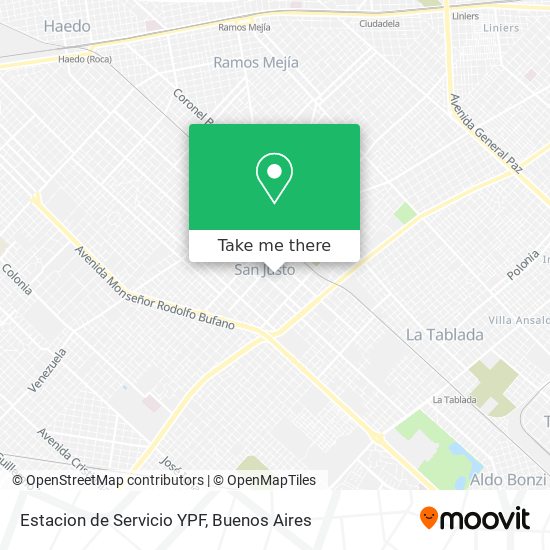 Mapa de Estacion de Servicio YPF