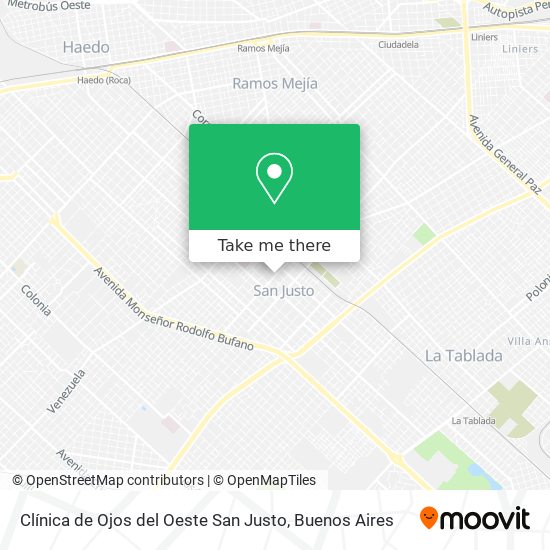 Clínica de Ojos del Oeste San Justo map