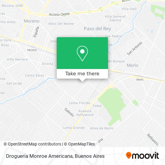 Drogueria Monroe Americana map