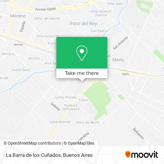 La Barra de los Cuñados map