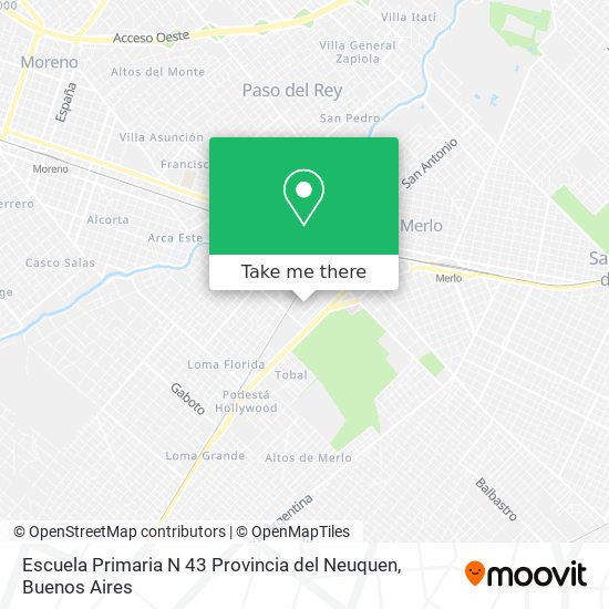 Escuela Primaria N 43 Provincia del Neuquen map