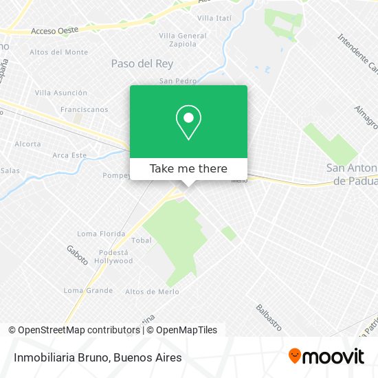 Inmobiliaria Bruno map