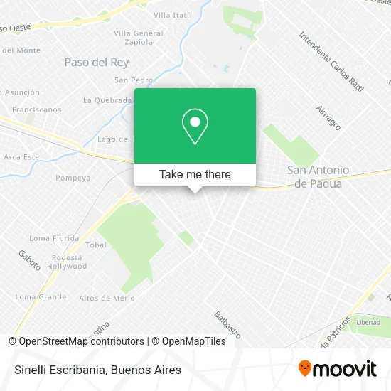 Sinelli Escribania map