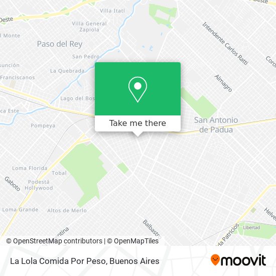 La Lola Comida Por Peso map