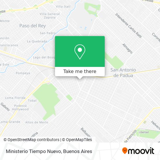 Mapa de Ministerio Tiempo Nuevo