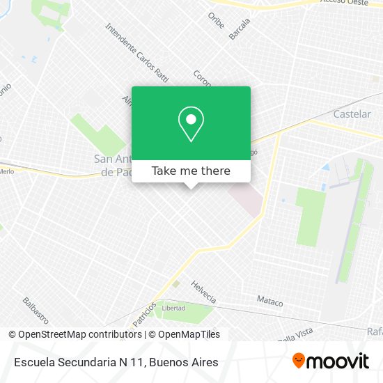 Mapa de Escuela Secundaria N 11