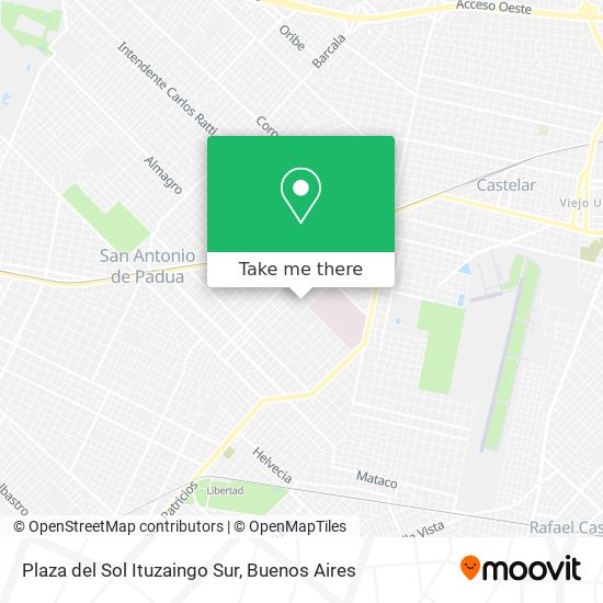 Plaza del Sol Ituzaingo Sur map