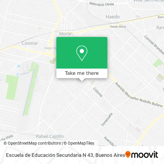 Mapa de Escuela de Educación Secundaria N 43