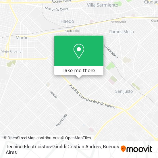 Mapa de Tecnico Electricistas-Giraldi Cristian Andrés