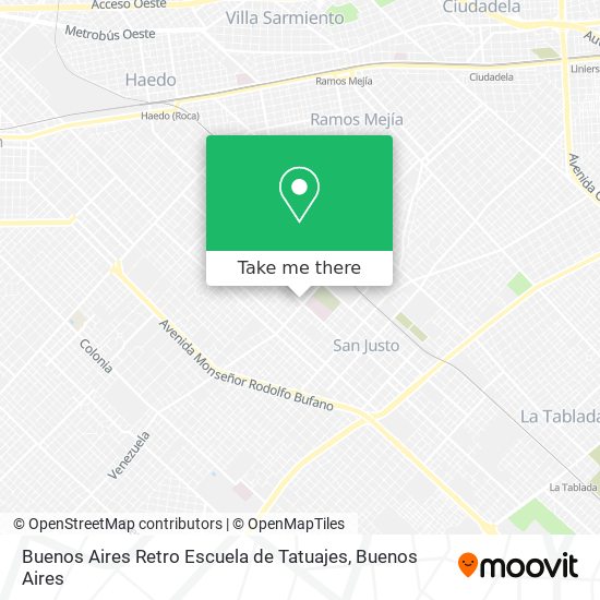 Mapa de Buenos Aires Retro Escuela de Tatuajes