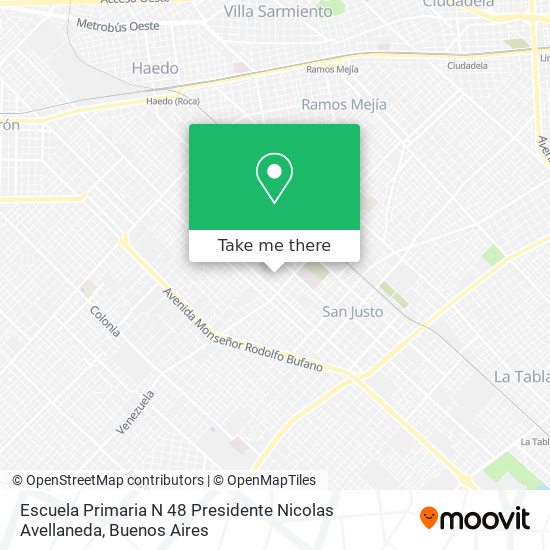 Mapa de Escuela Primaria N 48 Presidente Nicolas Avellaneda