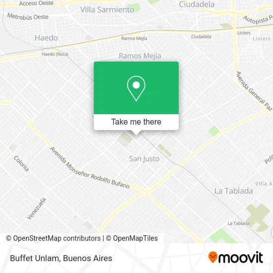 Mapa de Buffet Unlam