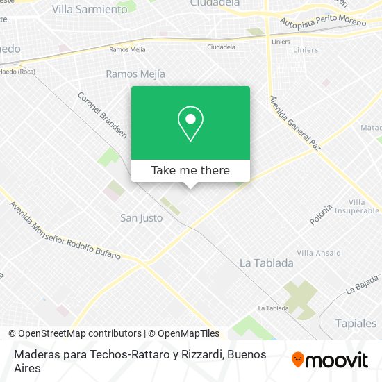 Maderas para Techos-Rattaro y Rizzardi map