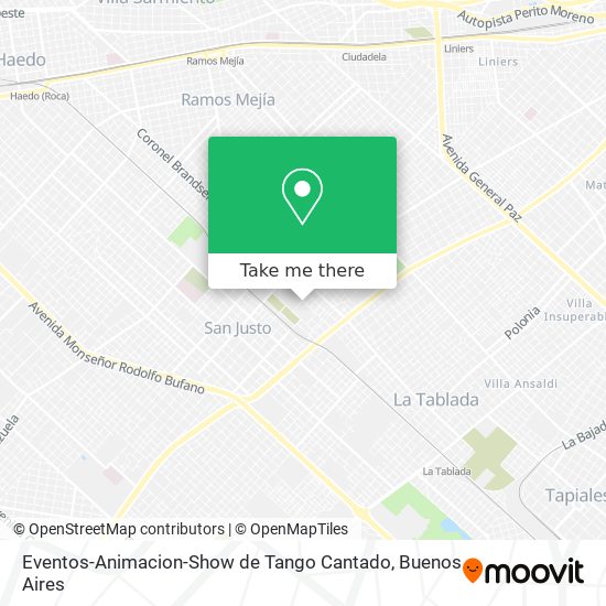 Mapa de Eventos-Animacion-Show de Tango Cantado