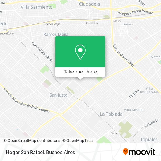 Hogar San Rafael map