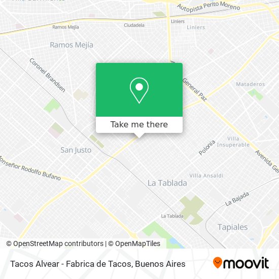 Mapa de Tacos Alvear - Fabrica de Tacos