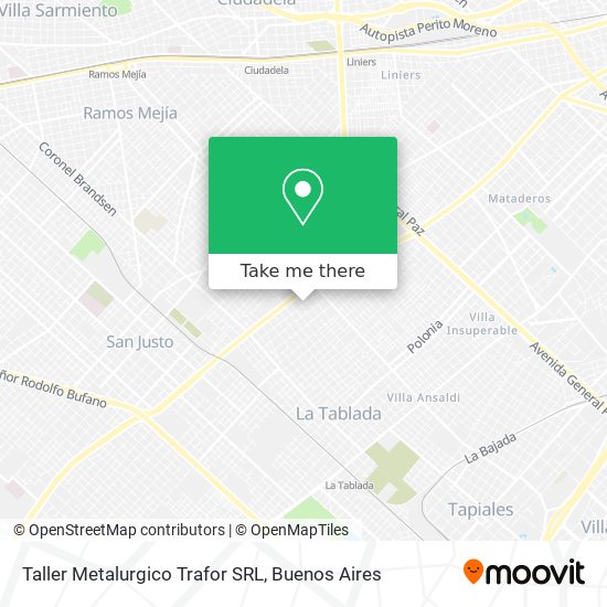 Taller Metalurgico Trafor SRL map