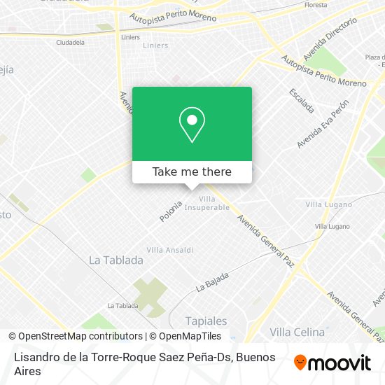 Lisandro de la Torre-Roque Saez Peña-Ds map