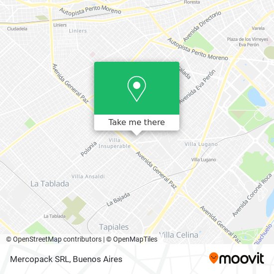 Mapa de Mercopack SRL
