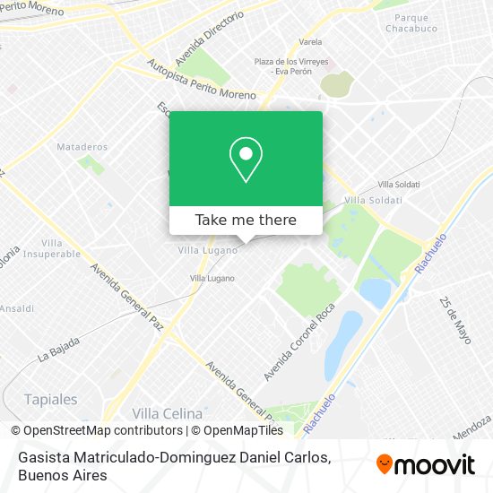 Mapa de Gasista Matriculado-Dominguez Daniel Carlos