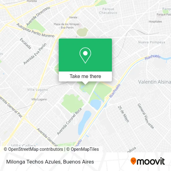 Mapa de Milonga Techos Azules