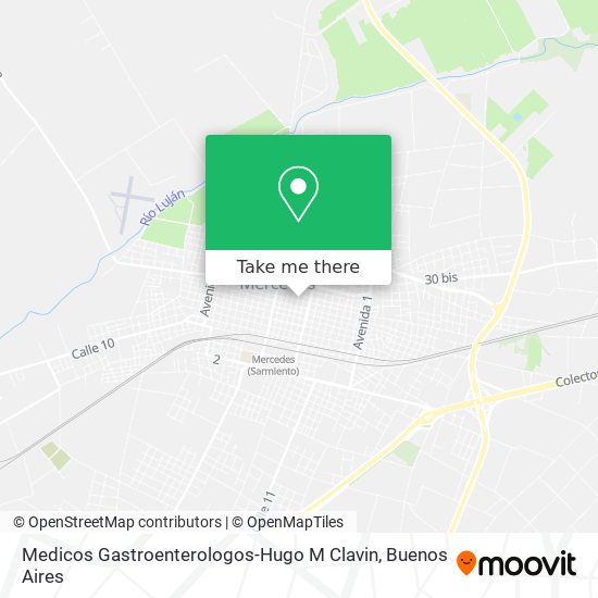 Medicos Gastroenterologos-Hugo M Clavin map