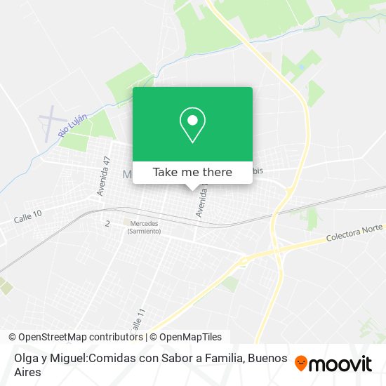 Mapa de Olga y Miguel:Comidas con Sabor a Familia