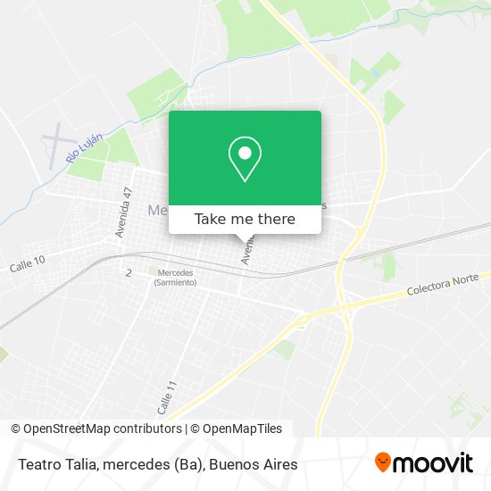 Teatro Talia, mercedes (Ba) map