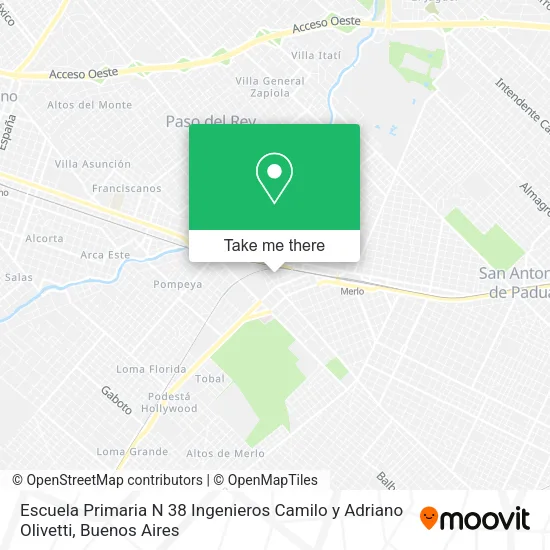 Escuela Primaria N 38 Ingenieros Camilo y Adriano Olivetti map