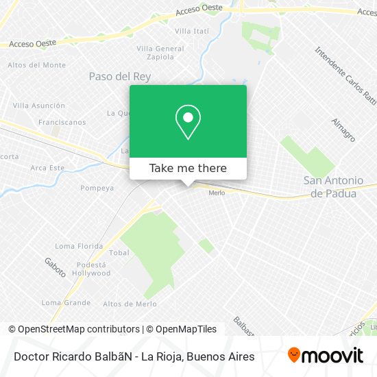 Mapa de Doctor Ricardo Balbã­N - La Rioja
