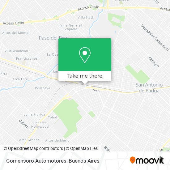 Gomensoro Automotores map