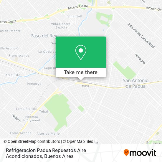Refrigeracion Padua Repuestos Aire Acondicionados map