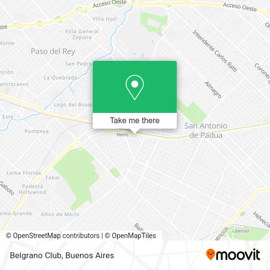 Mapa de Belgrano Club