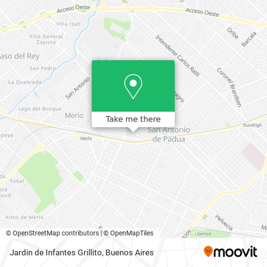 Jardin de Infantes Grillito map