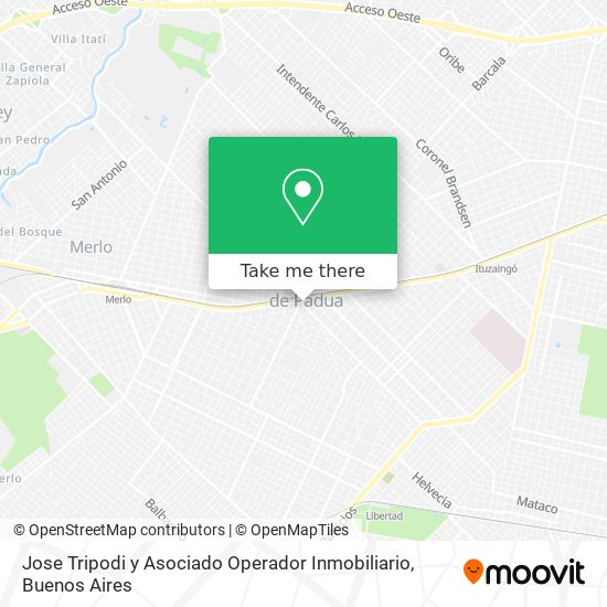 Mapa de Jose Tripodi y Asociado Operador Inmobiliario