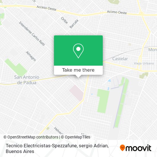 Mapa de Tecnico Electricistas-Spezzafune, sergio Adrian